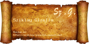 Sziklay Gizella névjegykártya