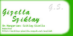 gizella sziklay business card